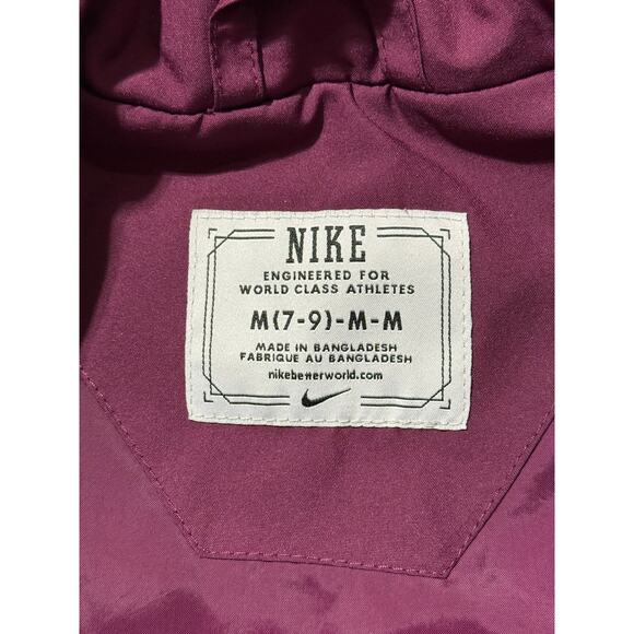 Nike Engineered for World Class Athletes Vest Womens M Maroon Burgundy Puffer - Picture 5 of 5
